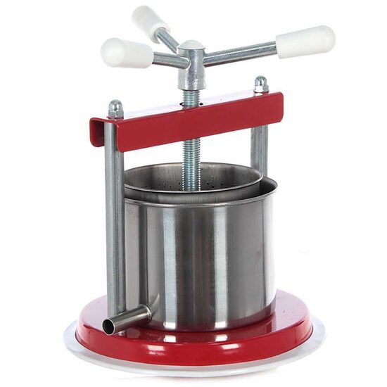 Presa manuala pentru struguri, citrice, fructe, Agrieuro, capacitate 1.3 l, Otel Inox, 23x23xH27 cm