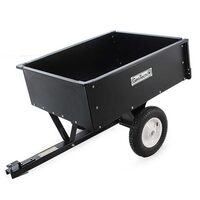 Remorca basculabila Geotech TC3080D, Capacitate 230 Kg, dimensiune 97x76x30 cm, Otel, compatibila cu tractorase de gazon