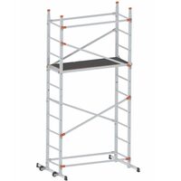 Schela mobila cu platforma GIERRE Fast&Lock 400, max 150 kg, inaltime de lucru 4m, Aluminiu
