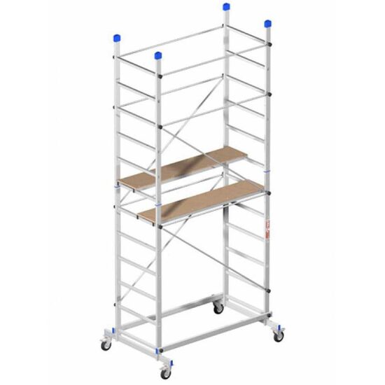 Schela mobila cu doua platforme Marchetti Aeus, max 150 kg, 4 m, Aluminiu