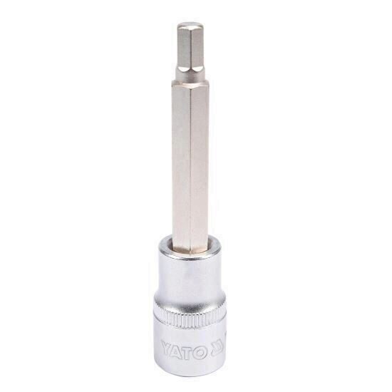 Cheie tubulara hexagonala cu adaptor Yato YT-04393, 1/2", 7x100mm, Cr-V