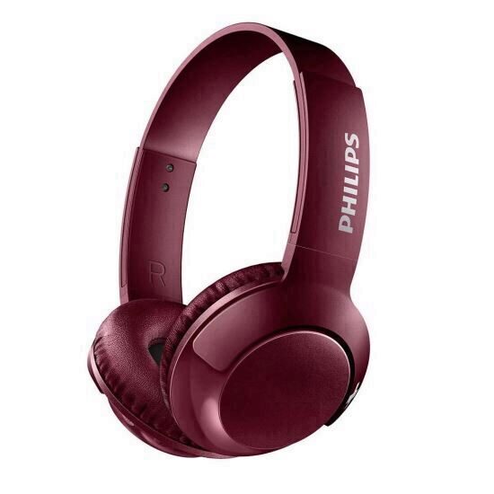 Casti on-ear Philips SHB3075RD/00, wireless, Bass+, microfon