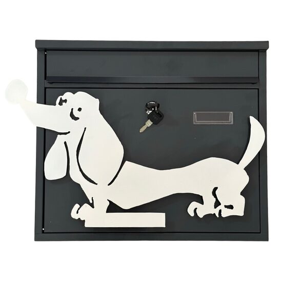 Cutie postala Vivatechnix Teckel KRO-1239, otel, dimensiune 310x360x100mm, Gri/Alb, 2 chei