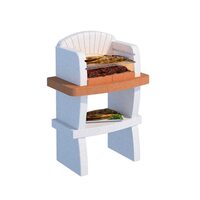 Gratar pentru gradina / terasa LineaVZ Modena, din material refractar, ustensile gratar, grill inox inclus