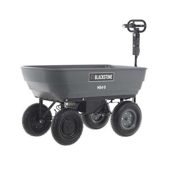 Carucior electric basculabil pentru gradina/depozit Blackstone WB4, 2 motoare 500W, 7km/h, 150Kg