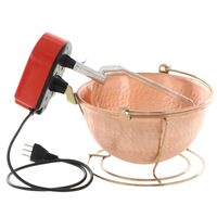 Ceaun din cupru cu mixer electric pentru mamaliga si risotto, Nuova Cuoca Automatica  5W, capacitate 3 l