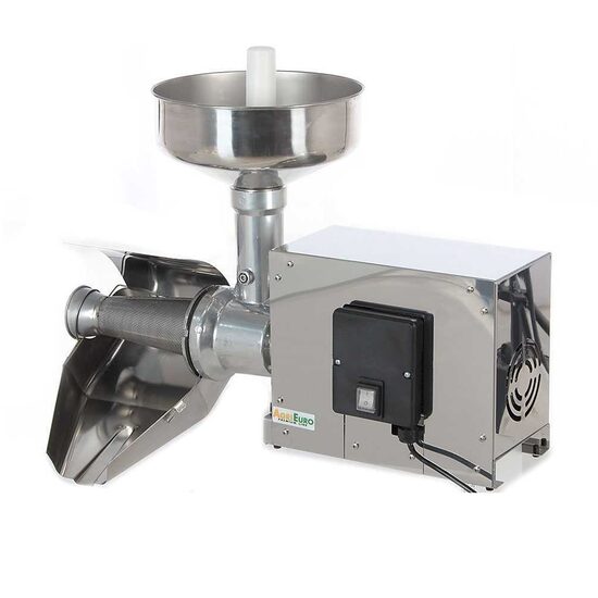 Storcator electric de rosii Agrieuro Profesional, 375W, corp si cuva din inox, nr 5, 250 Kg/h