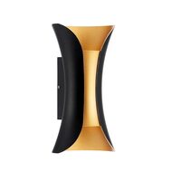 Aplica led de exterior Marvel-10W, Negru/Auriu, 200x100x93 mm, lumina naturala 4200K