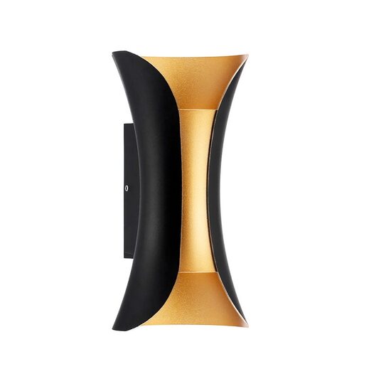 Aplica led de exterior Marvel-10W, Negru/Auriu, 200x100x93 mm, lumina naturala 4200K