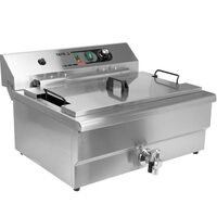 Friteuza profesionala Yato Gastro 35 l, 6 kW, trifazat, Inox, 600x600x360mm, robinet de golire