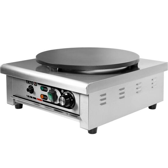 Plita pentru clatite, profesionala Yato Gastro, Inox, putere 3000 W, diametru 400 mm