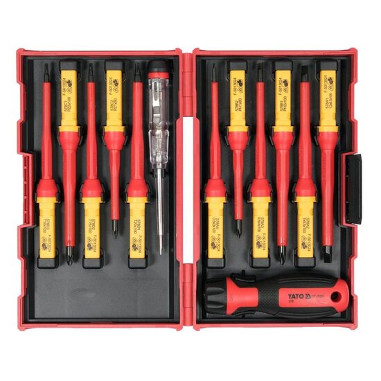 Set 11 surubelnite interschimbabile VDE 1000 V, Yato, PH, PZ, cu creion de tensiune