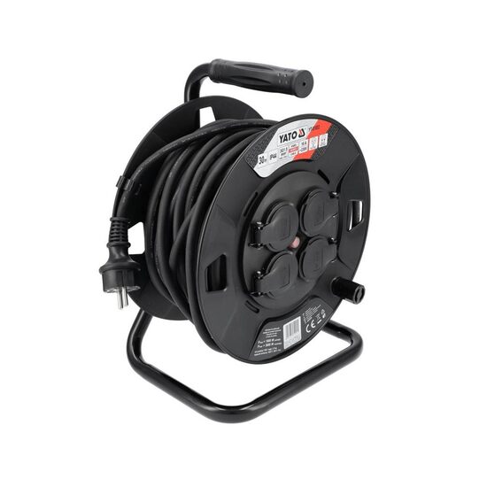 Prelungitor pe tambur Yato 30 m, IP44, 3x1.5 mmp, 4 prize, 230V, 16A