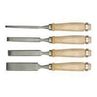 Set 4 dalti pentru tamplarie Vorel 25500, maner de lemn