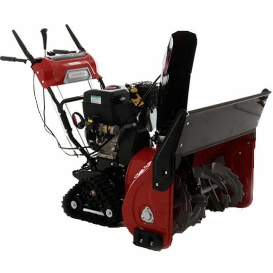 Freza de zapada cu senile GeoTech STP Loncin, 15CP, 8 viteze, latime 85 cm, Led, manere incalzite, pornire electrica