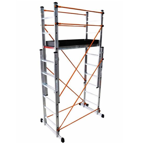 Schela mobila multifunctionala Svelt Target Plus, max 150 kg, 4.5 m, Aluminiu si Otel
