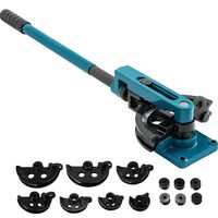 Dispozitiv de indoit tevi Vevor 7 matrite 3/8", 1/2", 9/16", 5/8", 3/4", 7/8", 1", parghie extensibila