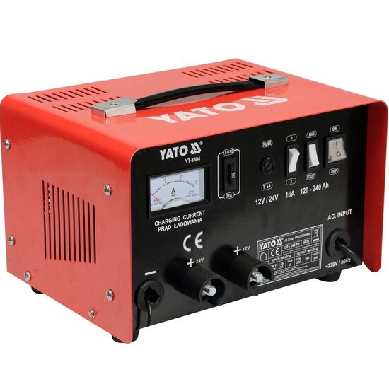 Redresor pentru baterii 12/24 V, Yato 120-240Ah, 20A