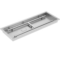 Arzator incastrabil, Vevor, 95 x 35.5 x 5 cm, Inox, pentru Interior/Exterior, Gaz propan