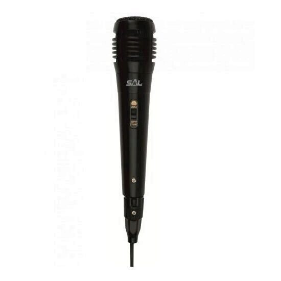 Microfon dinamic de mana, cu fir, Sal M61, conector XLR 6.3 mm, negru
