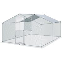 Cotet pentru pasari si animale mici, Vevor 400 x 300 x 200 cm, Acoperis PE, Usa intrare