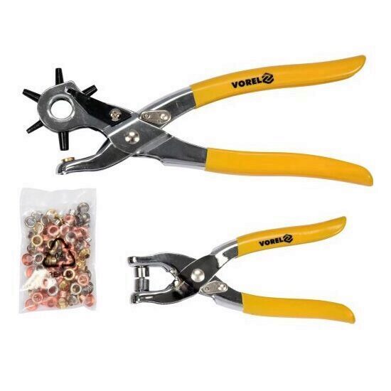 Set 2 clesti pentru perforat si capsat Vorel 43603, inclus capse