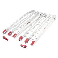 Set 2 rampe pliabile pentru incarcare /descarcare GeoTech 310cm, capacitate maxima 680 Kg, Aluminiu