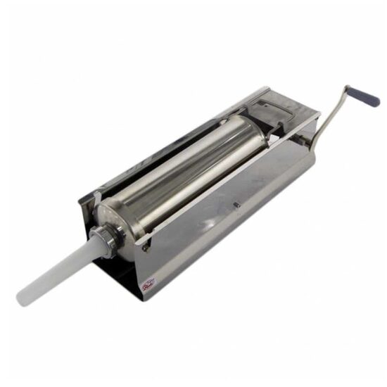 Masina manuala de umplut carnati, cu 2 viteze, Pavi Inox, capacitate 8 kg, 4 palnii, angrenaje din otel