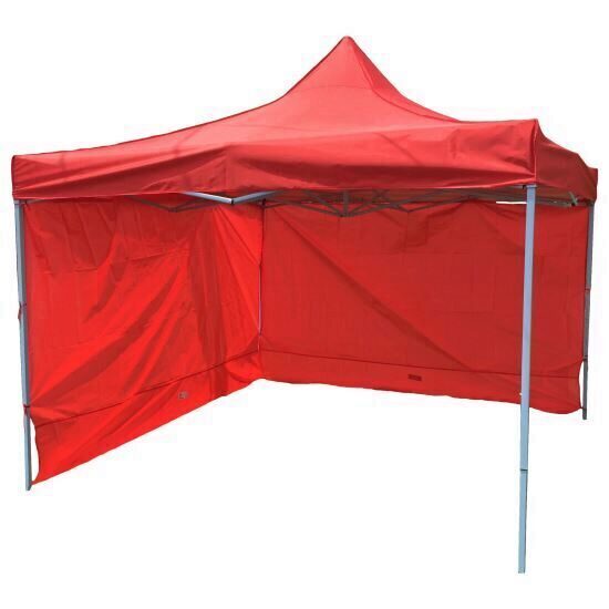 Pavilion pentru gradina, Strend Pro Montgomery Rossi, tip evantai, 300 x 300 cm, cu 2 pereti laterali, rosu