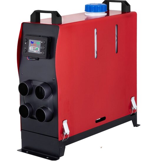 Incalzitor stationar, Sirocou diesel Vevor All-in-One, 5 kW, 4 x Iesiri de caldura, 12V DC, Telecomanda, consum 0.64 l/h, Rezervor 5 l