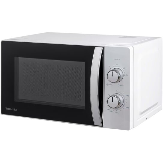 Cuptor cu microunde Toshiba 800 W, capacitate 20 l, Timer, Alb, 5 trepte de putere, functie grill