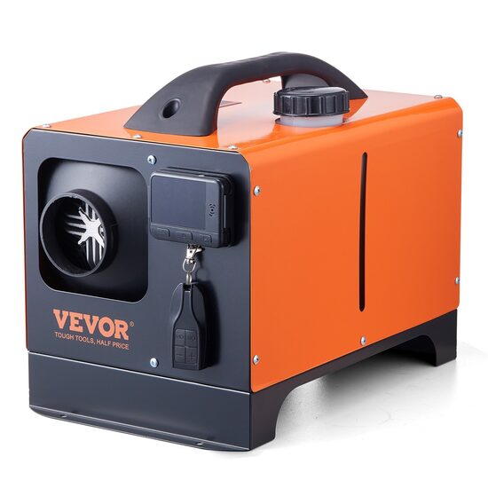 Incalzitor stationar, Vevor All-in-One Diesel, 5 kW, 12V DC, Telecomanda, consum 0.52 l/h, Rezervor 5l, 400×250×310 mm