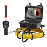 Camera inspectie endoscop cu locator 512 Hz, Vevor Profesional, Monitor mare color HD 9”, Lungime 50 m, IP68, 12xLed, pentru conducte