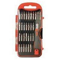 Set capete surubelnite de precizie SMA DE 101489, cutie plastic, 31 piese, Crom Vanadium, maner cap mobil