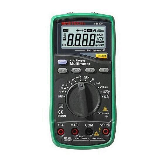 Multimetru digital profesional Mastech MS8209, baterie 9V, cordoane incluse