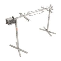 Rotisor electric pentru gratar Vevor Inox, max 41 kg, lungime de lucru 117 cm, putere 42 W, Inaltime reglabila 8 nivele
