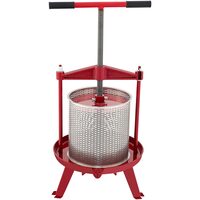 Presa pentru struguri Vevor Inox si fonta, capacitate 14 l, dimensiuni cos 28 x 25 cm