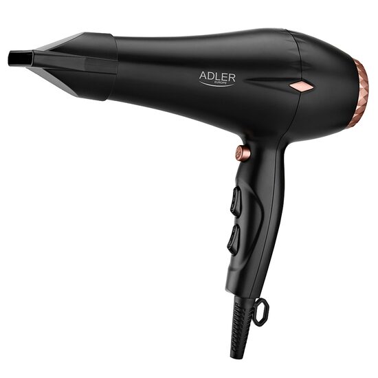 Uscator de par cu functie de ionizare, 2000 W, 3 trepte de temperatura, 2 viteze, Concentrator si difuzor 