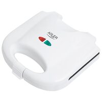 Sandwich maker 750W, Corp si maner izolate termic, indicator luminos, Alb