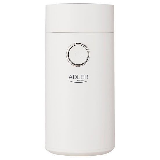 Rasnita electrica de cafea, Adler 150 W, 75 g, 2 lame inoxidabile, Alb