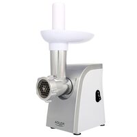 Masina de tocat carne cu accesorii carnati 1500 W, Alb/Gri, 3 site