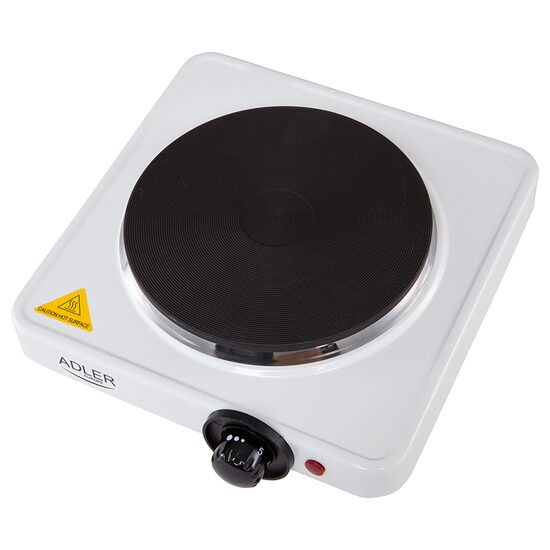 Plita electrica portabila, Adler 1500 W, Alba, Diametru 185 mm