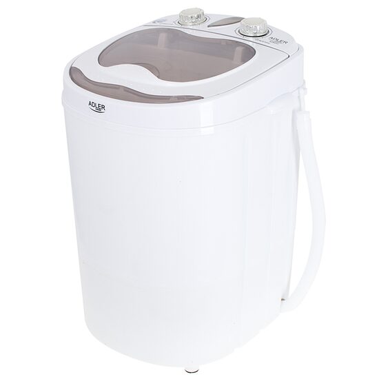 Masina portabila de spalat rufe, Adler 150 W, Alb, capacitate 3 kg, 360 x 370 x 530 mm