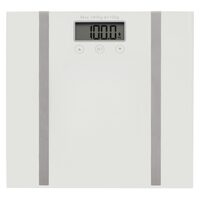 Cantar din sticla securizata, max 180 Kg, LCD, Alb, 1 x CR2032