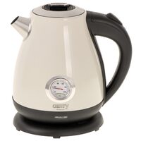 Fierbator electric cordless, Retro interior Inox, capacitate 1.7 l, putere 2200 W, Termometru analog