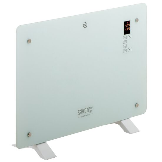 Convector electric sticla, Ecran LCD touch-screen, Telecomanda, 3 trepte de putere 750 / 1500 W, dimensiune 50 x 69.5 x 19.5 cm 
