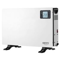 Convector electric de podea, Ecran LCD, Telecomanda, 3 trepte de putere 750 W / 1250 W / 2000 W, functie Turbo