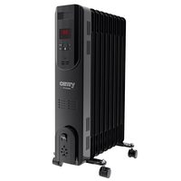 Calorifer electric cu ulei, Camry Negru, Telecomanda, 9 elementi, 3 trepte de putere 800W/1200W/2000W