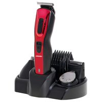 Aparat de tuns Mesko 5 capete interschimbabile, 48 W, acumulator si incarcator suport, Rosu