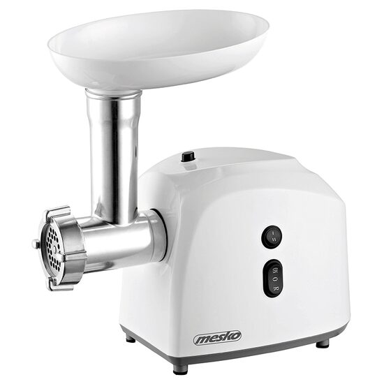 Masina de tocat carne cu accesorii carnati si Kebbe, 1500 W, Alb, 3 site, 1 kg/min, 29 x 25 x 25 cm
